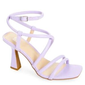 BP. Ashlyn Square Toe Strappy Sandal - purple betta - size 6.5